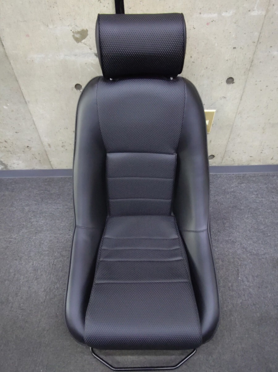 美品! COBRA コブラ Classic RS クラシックRS ブラックレザーバスケット(合皮)10924519 ポルシェ911(ナロー)シートレールセット拍卖