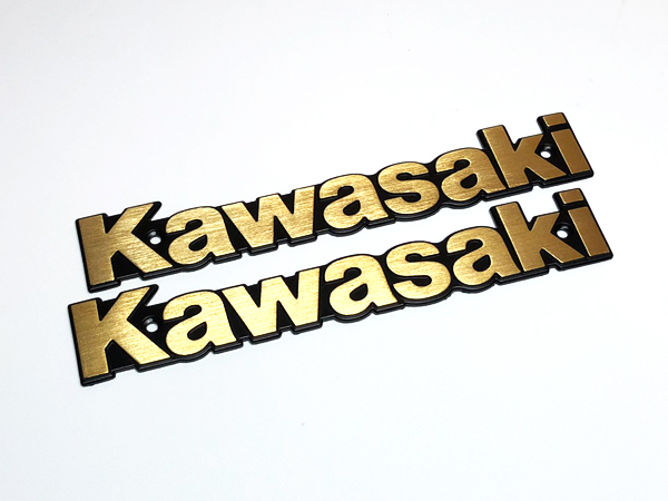 カワサキ Kawasaki 純正 タンク エンブレム ネジ止めタイプ 金文字 Z400FX ゼファー400/χ FXタンク 等に拍卖