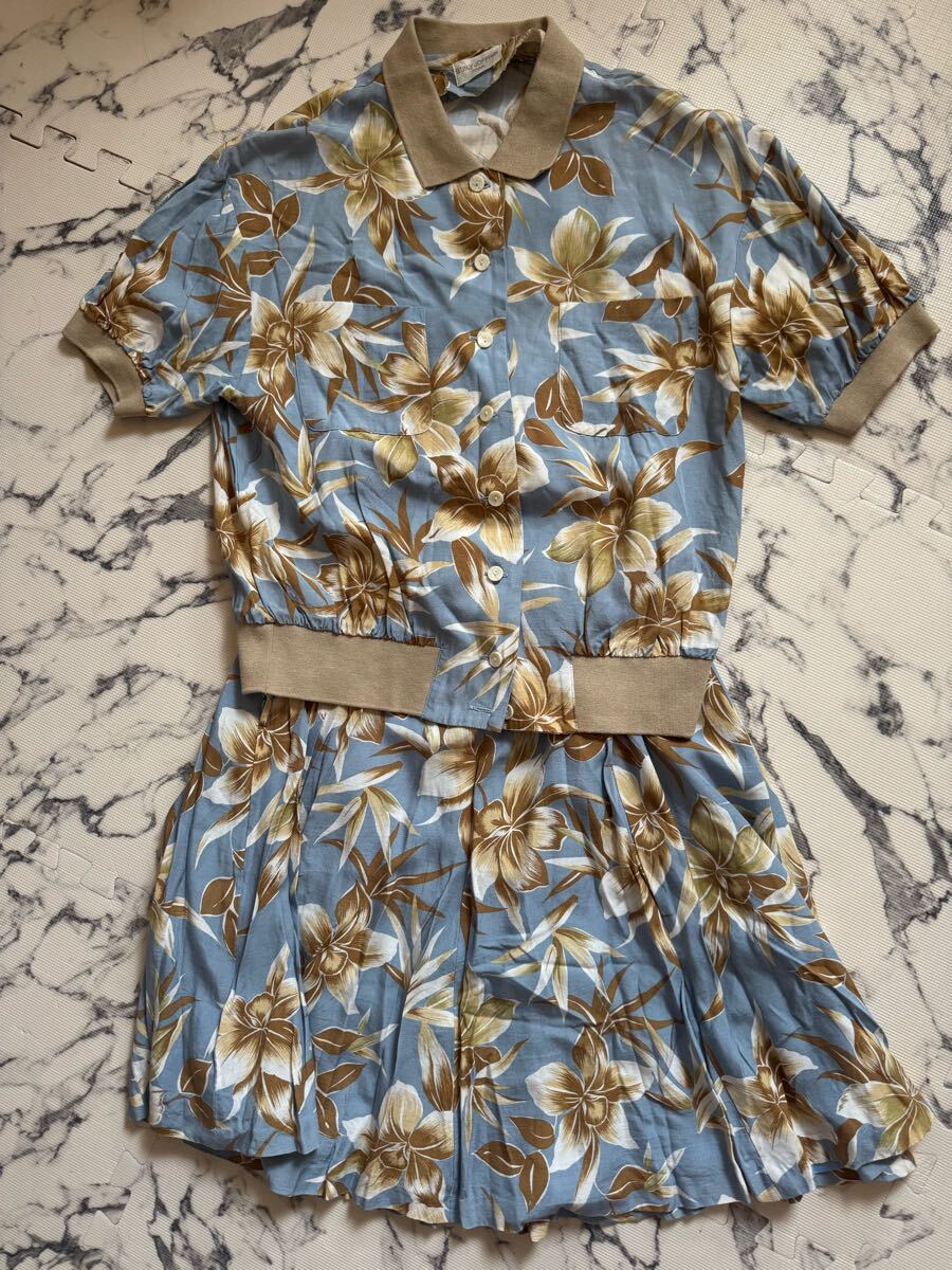 △【GUILY JOFFRIN】花柄ショートスリーブスカートセットアップ9&11拍卖