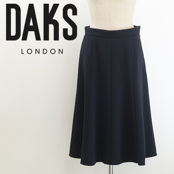 【FA275】美品◆DAKS ダックス フレア スカート 紺 ネイビー 38拍卖