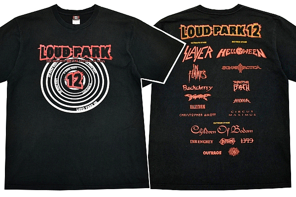 Y-8802★送料無料★2012年 LOUD PARK 12 ラウンドパーク THE HEAVIEST METAL FESTIVAL IN JAPAN★ヘヴィメタル フェス 半袖 T-シャツ XL拍卖