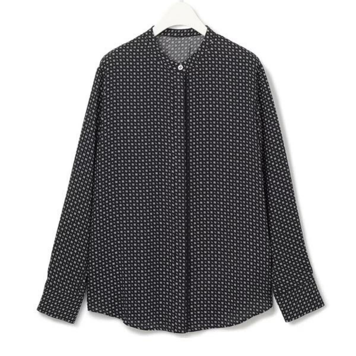 ICB【UVケア・速乾・洗える】BackSatinAmunzen バンドカラーブラウス(S=Mサイズ・9号)新品拍卖