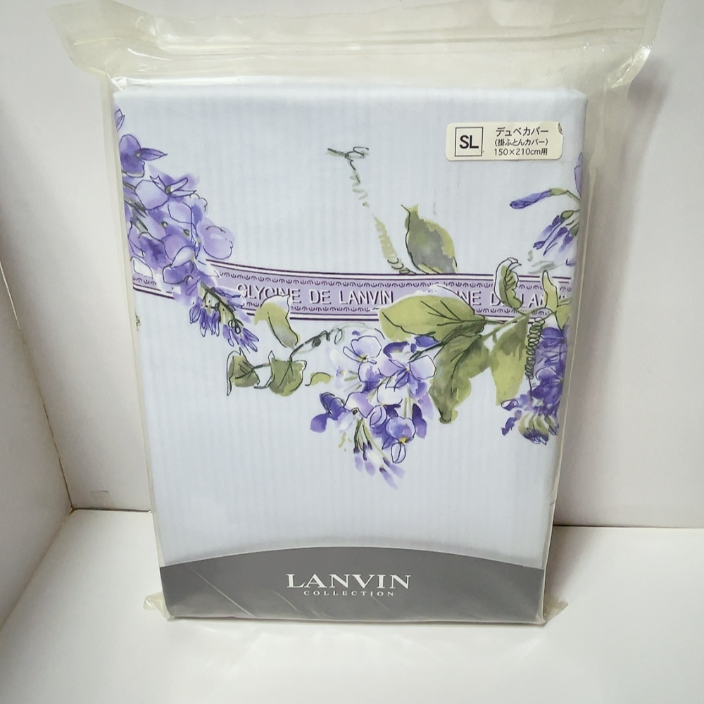 送料無料 即決 未使用★LANVIN ランバン デュベカバー 掛ふとんカバー グリシーヌ 150×210cm拍卖