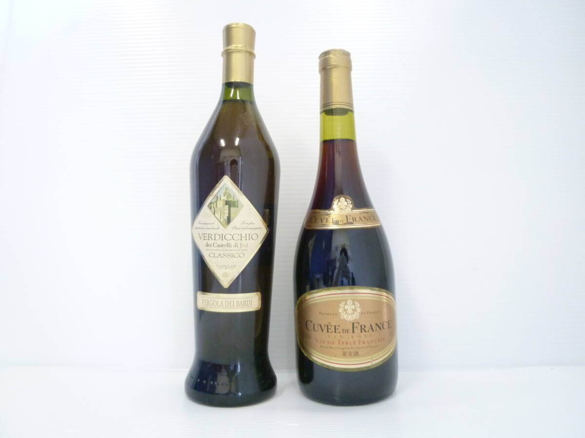 70431◆古酒/未開栓 2本セット VERDICCHIO 12% 750ml , CUVEE DE FRANCE VIN ROSE 10.5% 750ml ワイン 果実酒◆拍卖