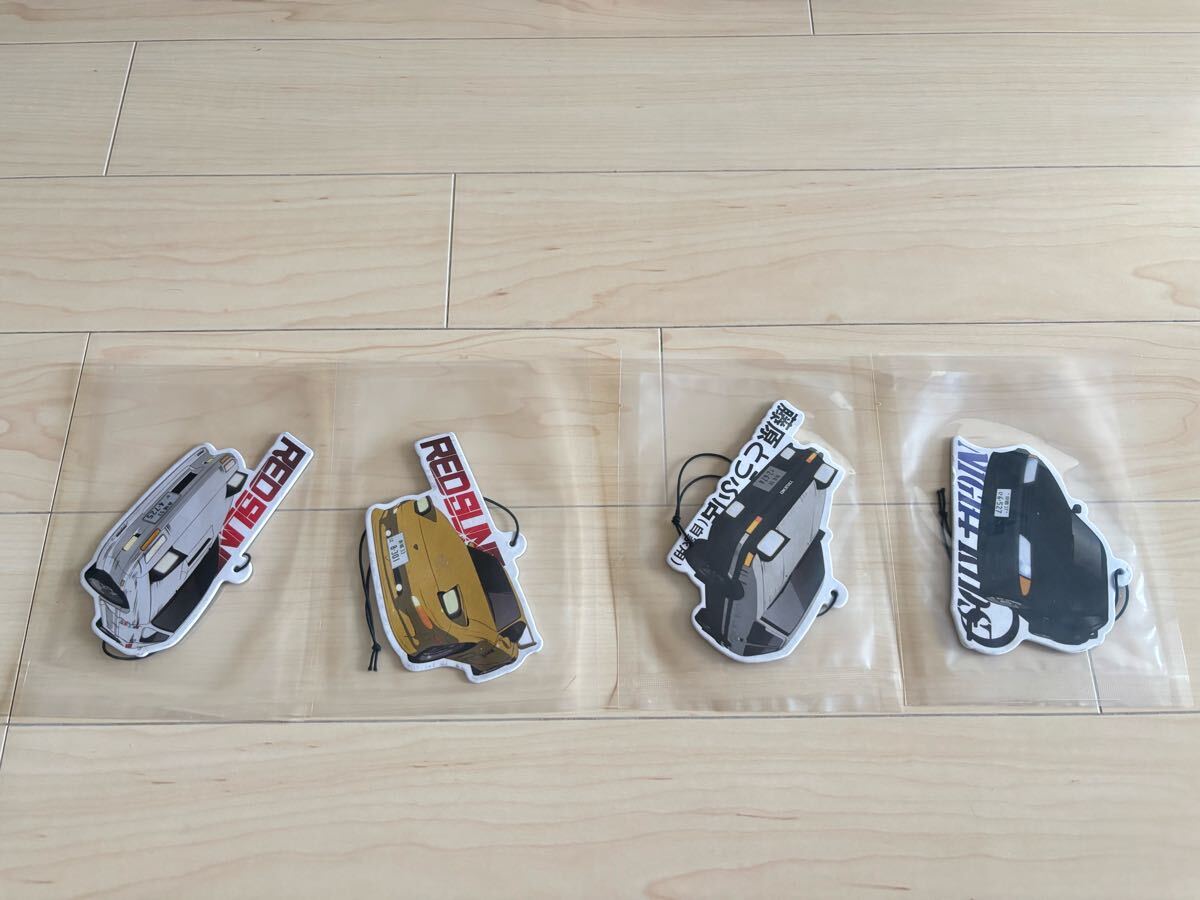 頭文字D エアーフレッシュナー フローラルの香り RX-7 FC FD スプリンタートレノ AE86 GT-R R32 イニシャルD 4枚セット拍卖