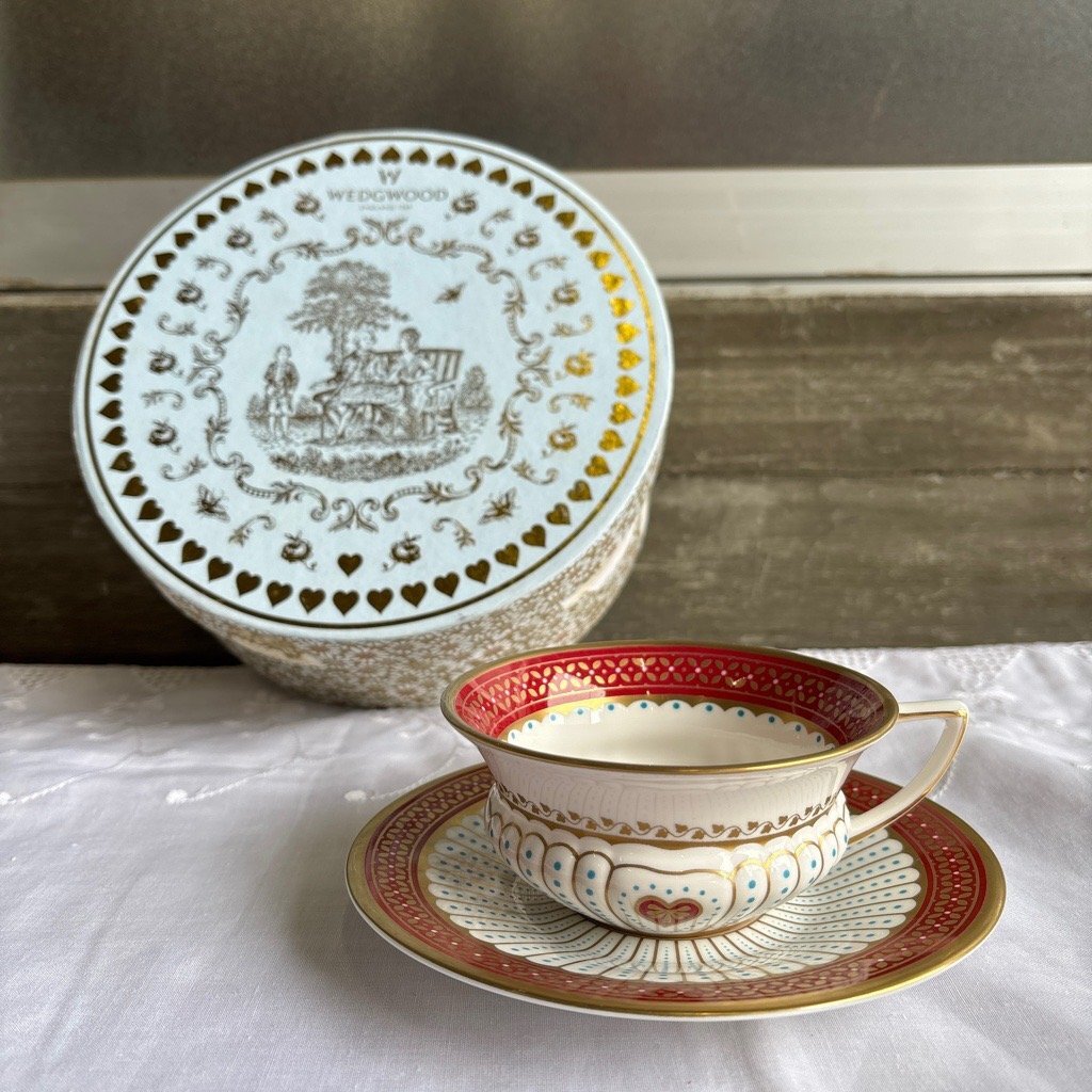 WEDGEWOOD ウェッジウッド クイーンオブハート カップ&ソーサー ④ ハーレクイン 洋食器 現状品 直接引取り歓迎(横浜市) digjunkmarket拍卖
