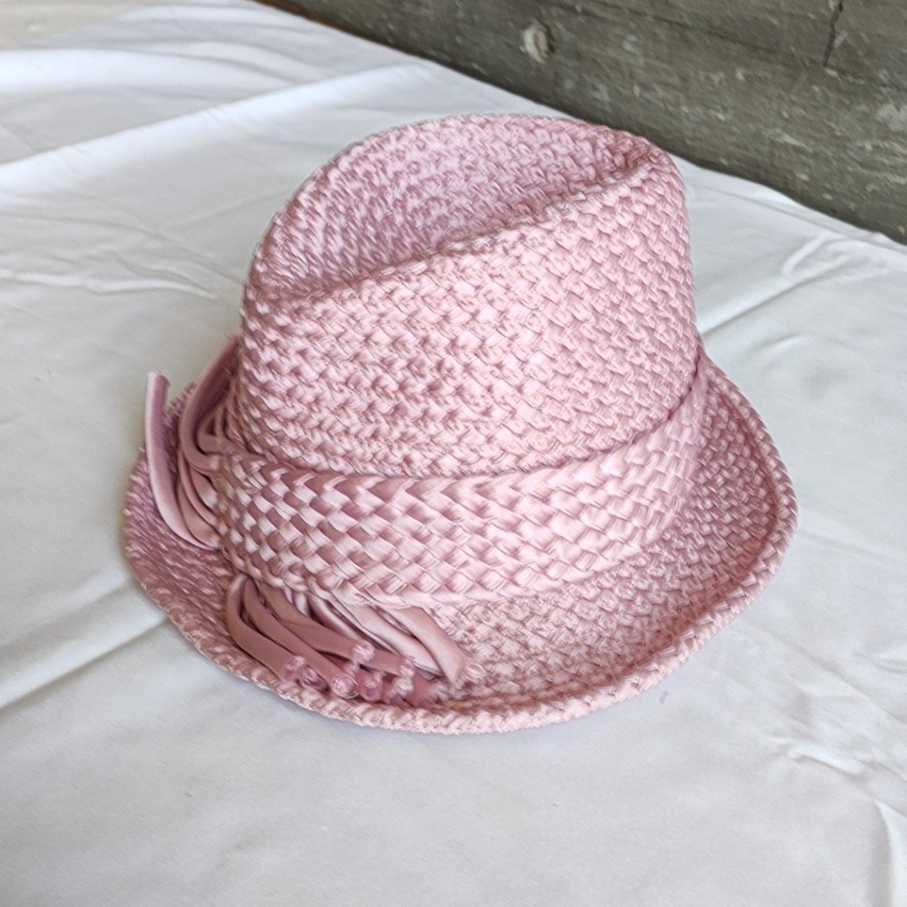 JACQUES LE CORRE ジャックルコー 帽子 ハット レディース ピンク フランス 現状品 digjunkmarket拍卖