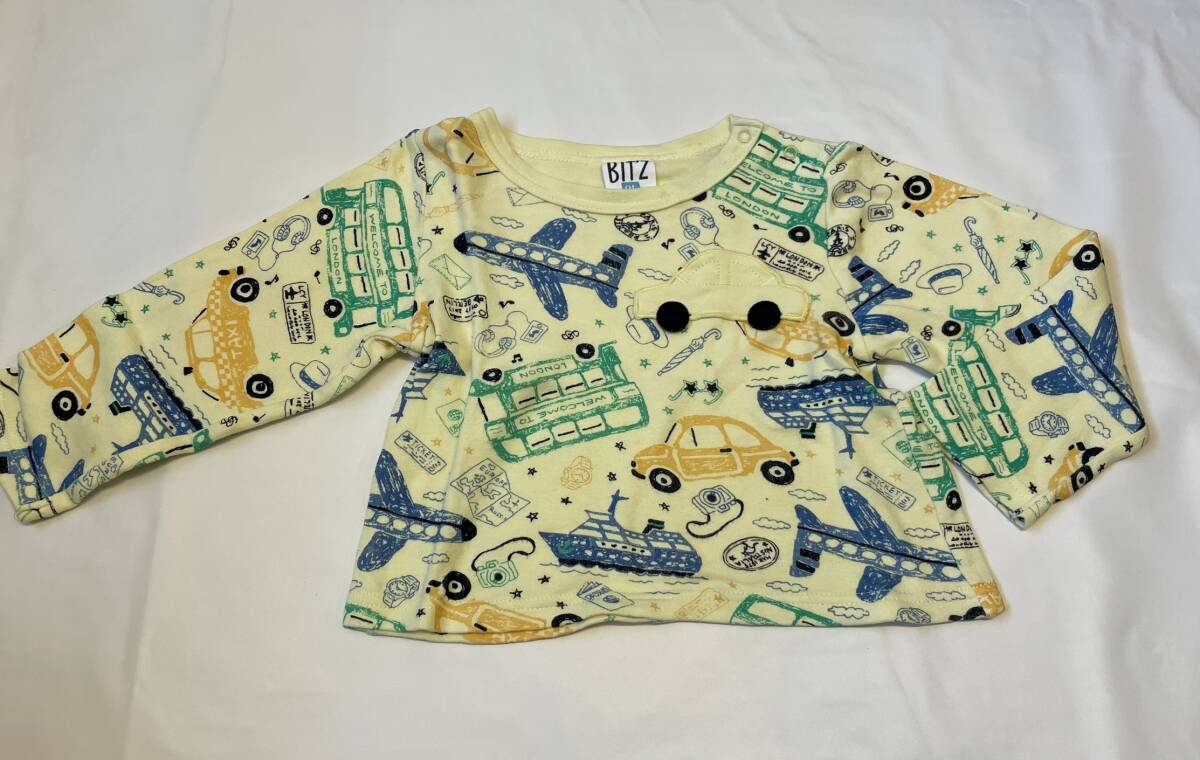 ★BIT'Z 長袖Tシャツ 90m キッズ 乗り物拍卖