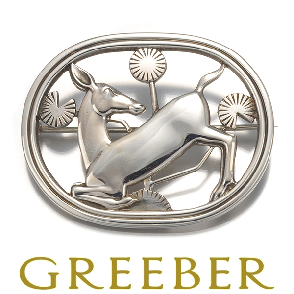 ジョージジェンセン ブローチ 256 シカ アニマル シルバー 925 BLJ 限界値下げ品拍卖