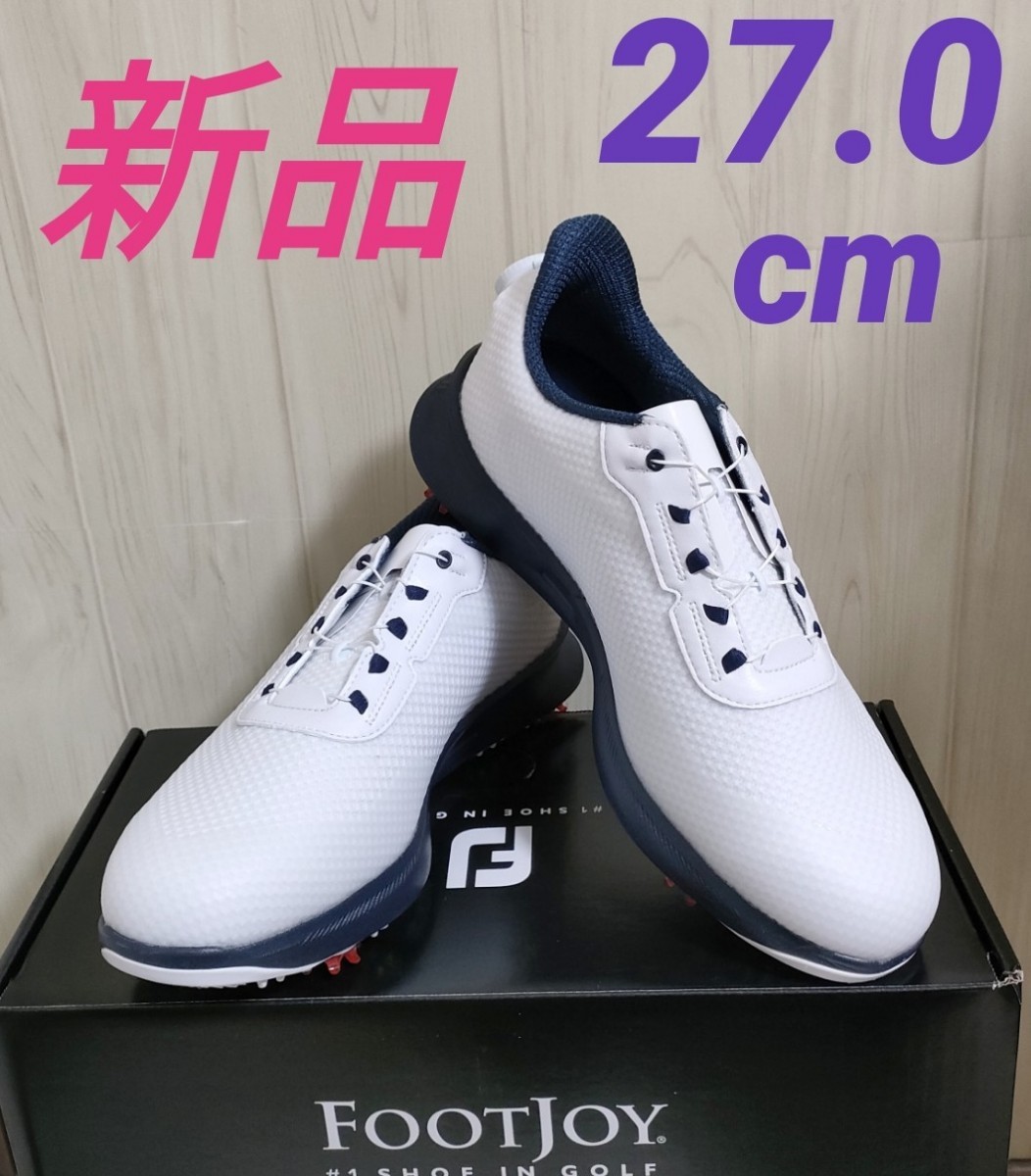 【新品】フットジョイ FootJoy ATAK BOA アタック ボア ソフトスパイク メンズ ゴルフシューズ 日本正規品 27cm ホワイト拍卖