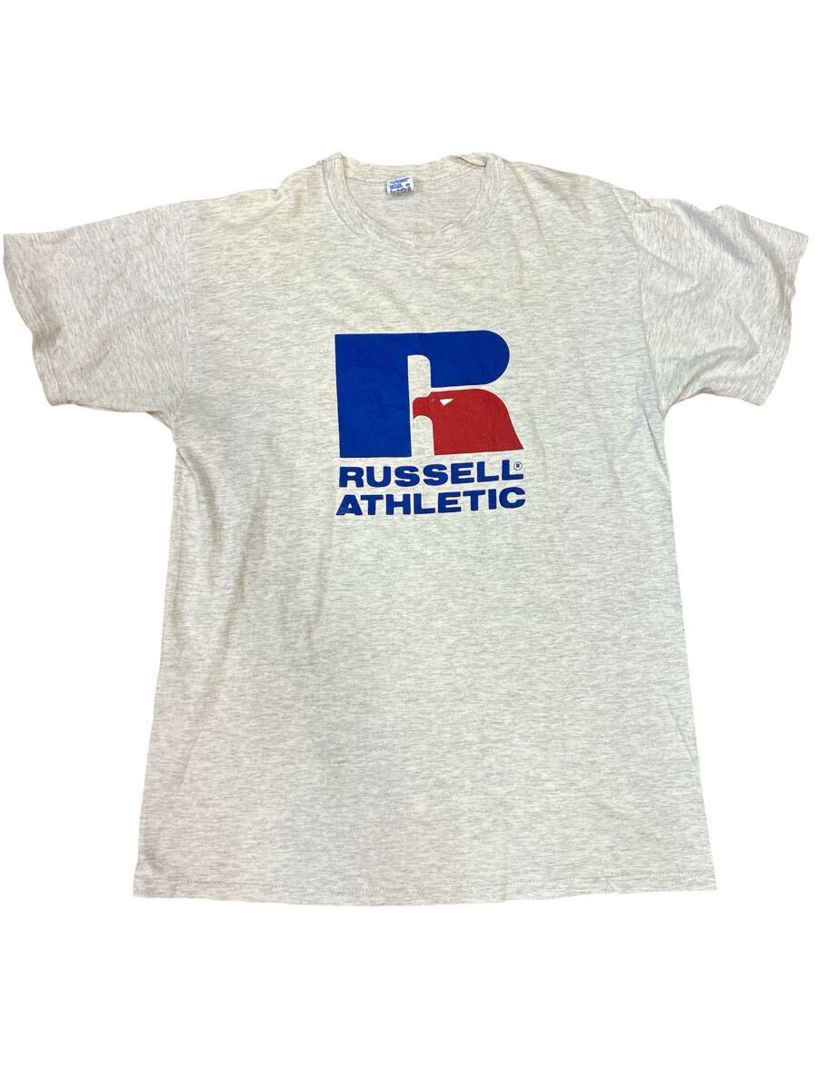 RUSSELLATHLETIC Tシャツ 古着 made in USA L 霜降りグレー拍卖