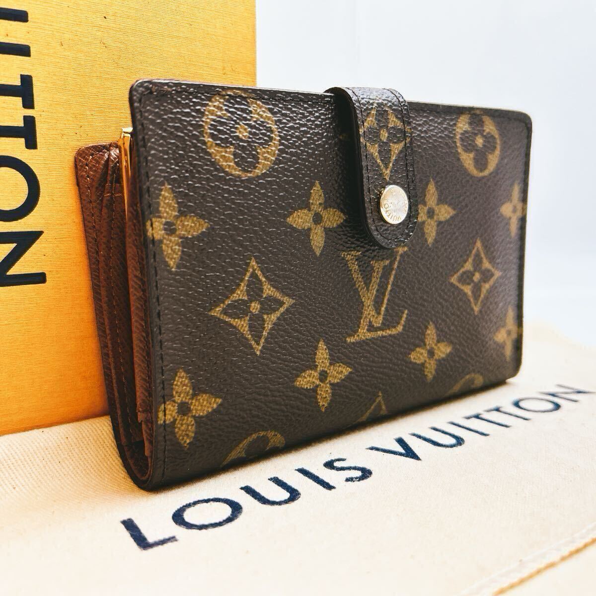 A759【極美品】LOUIS VUITTON ルイヴィトン モノグラム ポルトフォイユ ヴィエノワ がま口 二つ折り財布 ウォレット M61674/SN2039拍卖