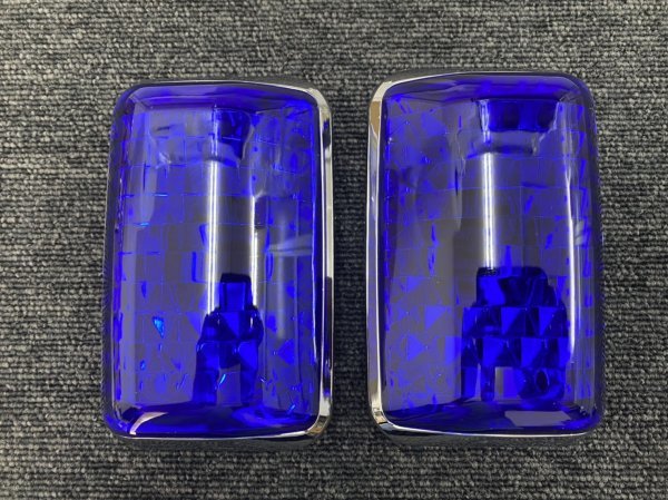 ★ 新品:三菱ふそう 17/NEW/07スーパーグレート用 ドア サイドマーカー ウインカーランプ 左右セット デコトラ ブルー 【M.115】拍卖