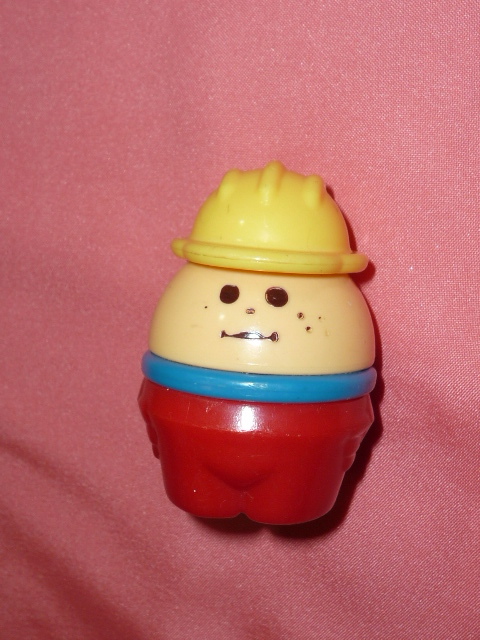 激レア!レトロ Little Tikes リトルタイクス・Toddle Tots トドルトッツ タマゴ型人形 フィギュア②赤ボトム作業員拍卖