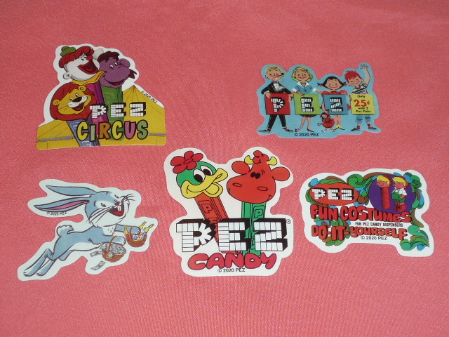 レア!カワイイ♪PEZ ペッツ キャラクター ステッカーシール5枚セット☆拍卖