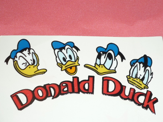 激レア!レトロ ディズニー キャラクター ドナルドダック 窓用 ステッカーシール ☆拍卖