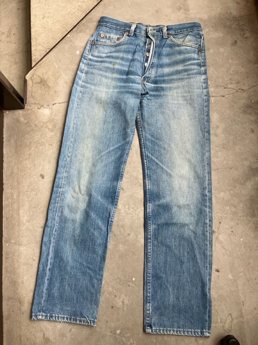 リーバイス USA製 LEVI'S 501××ジーンズ サイズ表記w31(78cm)ボタン裏546 90sビンテージ ヒゲ拍卖