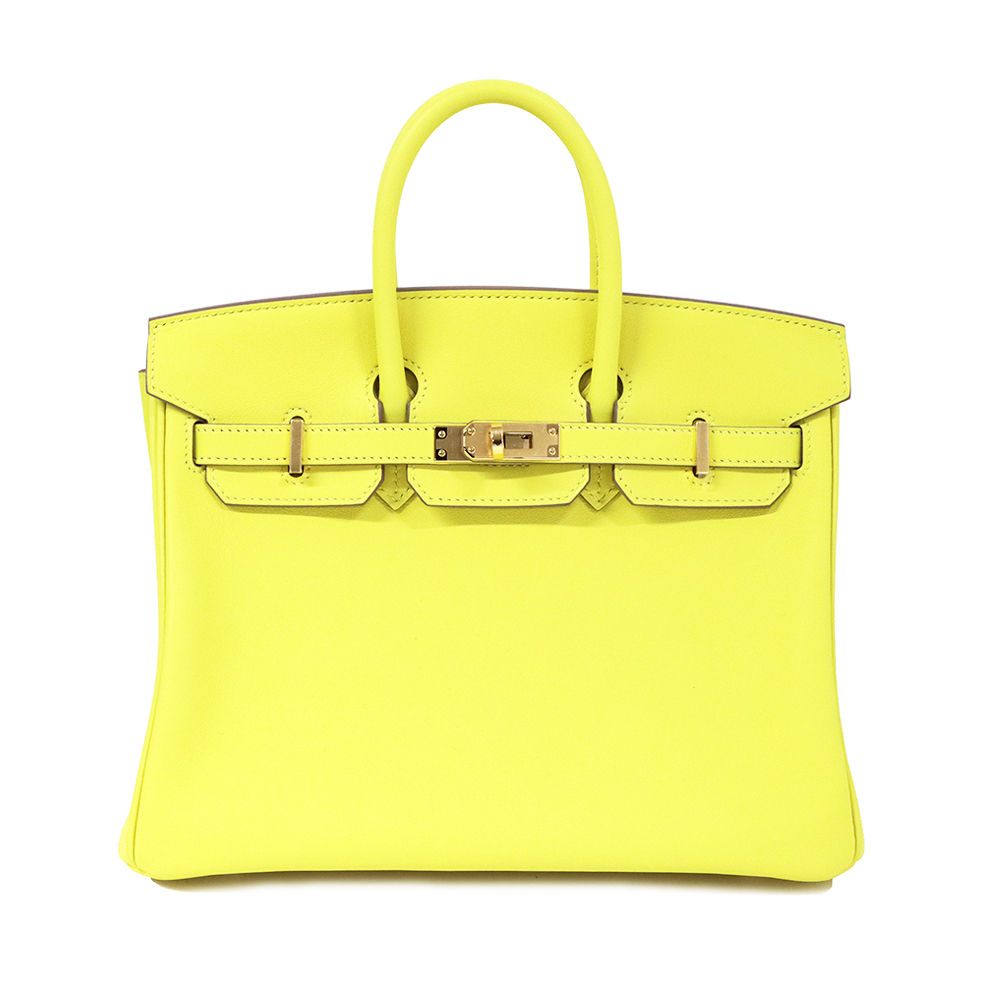 エルメス(HERMES)バーキン25 ヴォー・スイフト ライム Z刻印/2021年拍卖