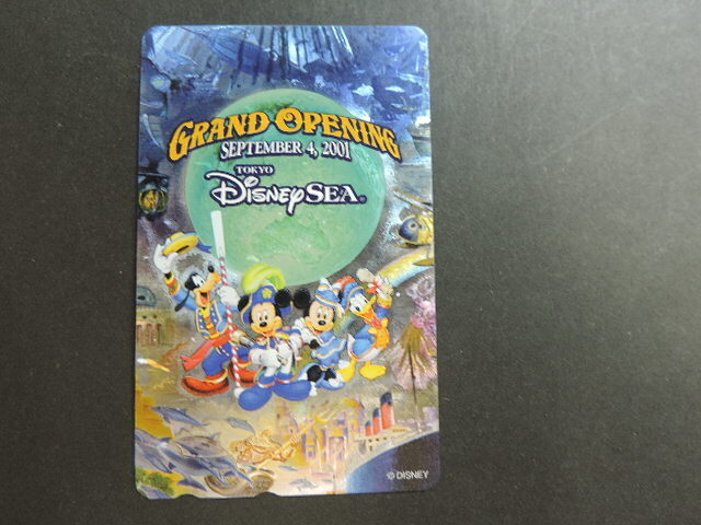 ★ディズニーシー グランドオープン★ SEPTEMBER、4、2001 テレホンカード 50度数 新品・未使用拍卖