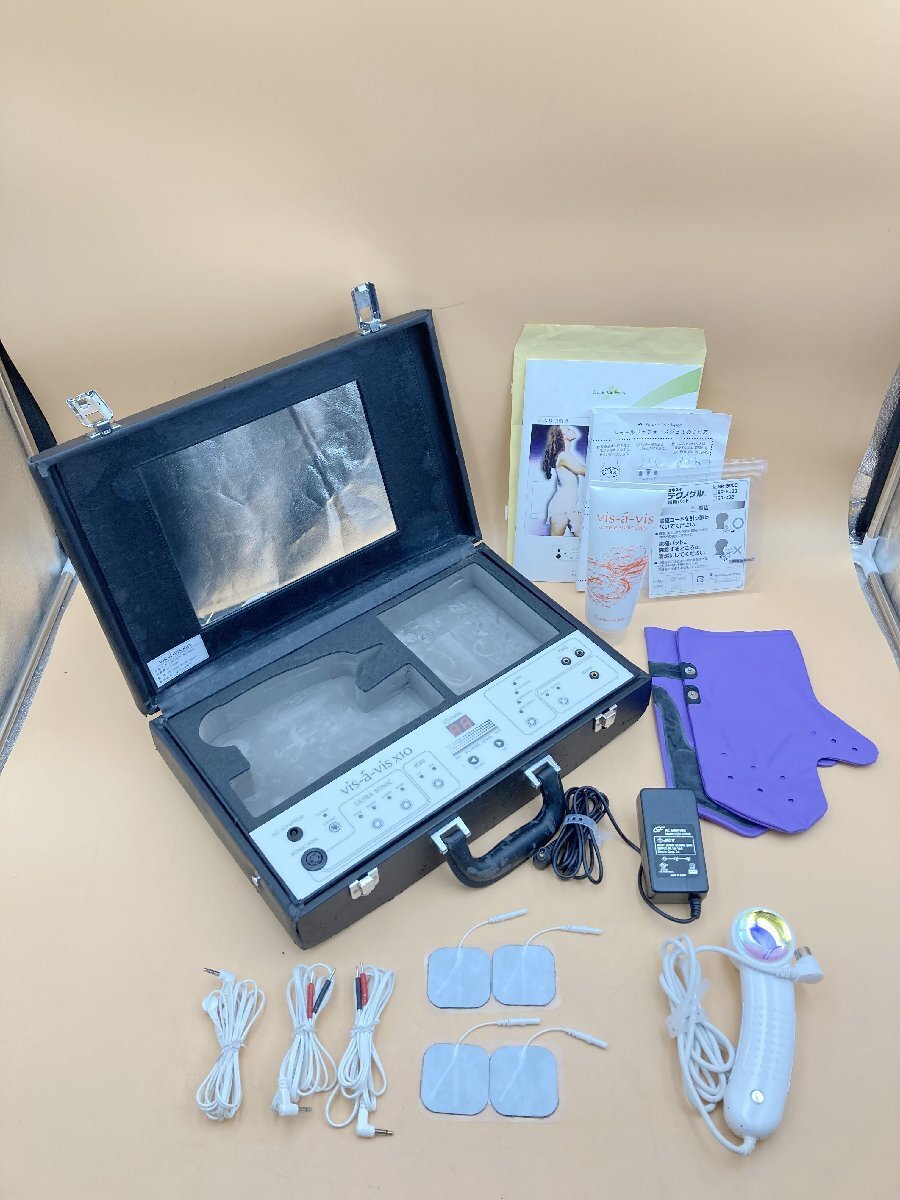 A12311◇vis-a-vis XIO ビザビイオ 多機能美顔器 美容機器 超音波美容 低周波美容 EMS アンチエイジング アダプター 説明書 動作OK拍卖