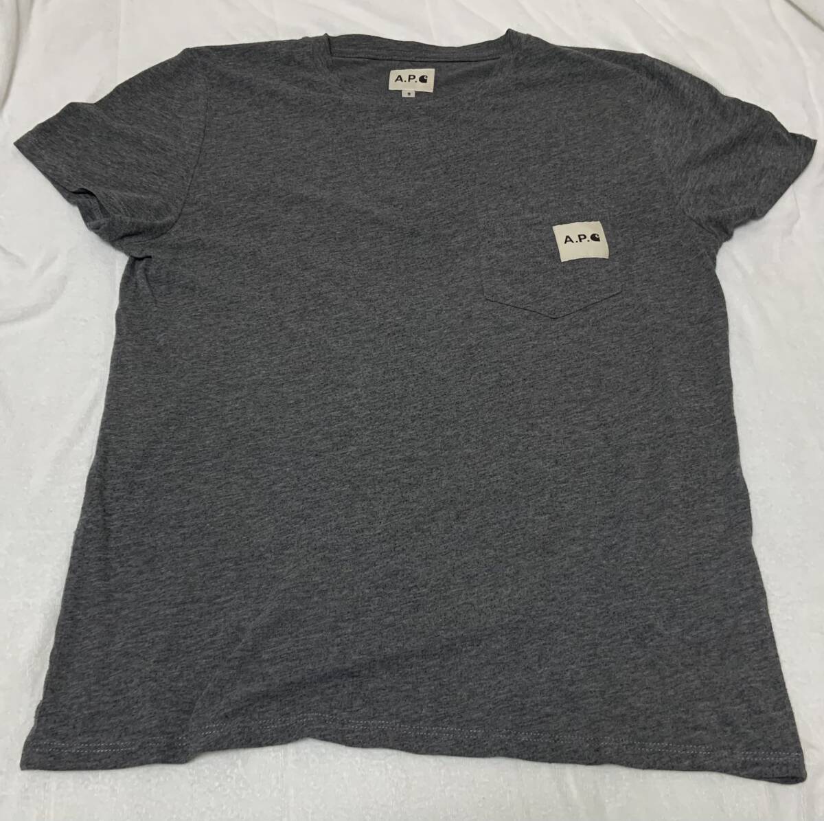 A.P.C. x carhartt! コラボ! 胸ポケット! 半袖TEE! Tシャツ! カーハート! アーペーセー! ロゴ! SIZE S拍卖
