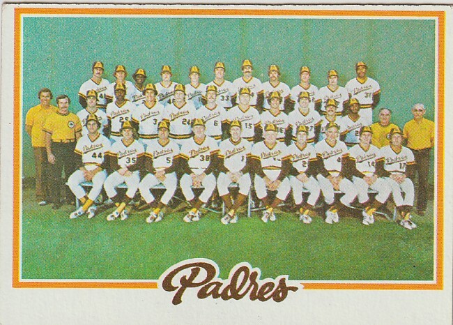 San Diego Padres Team Checklist 1978 Topps 192拍卖
