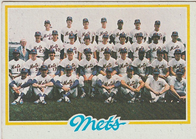 New York Mets Team Checklist 1978 Topps 356拍卖