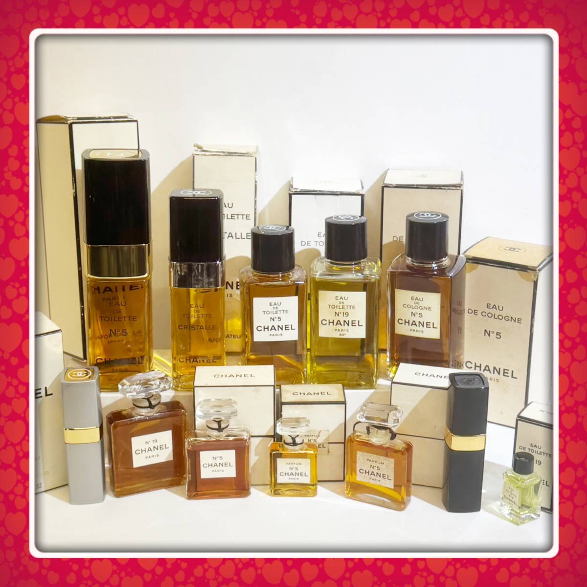 CHANELシャネル★香水セット★クリスタル、 NO5、 NO19 パルファム 、オードゥトワレット、オーデコロン ★12本セット★拍卖