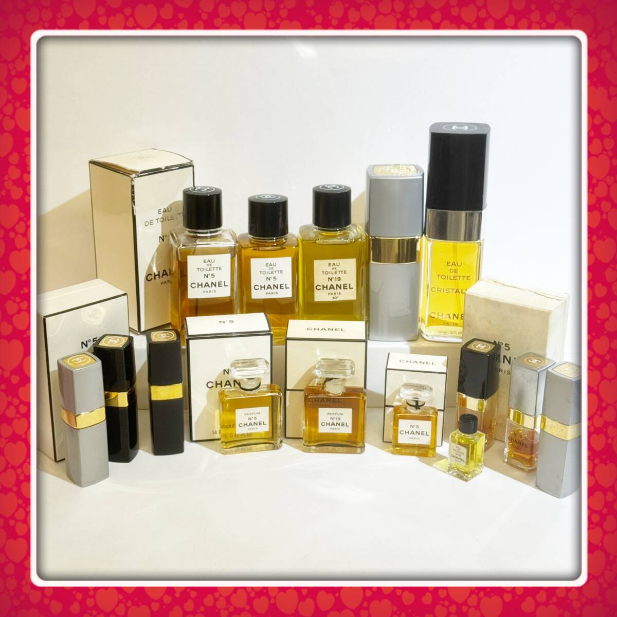 CHANELシャネル ★香水セット★NO5、NO19、クリスタル ★パルファム、オードゥトワレット、オーデコロン★拍卖