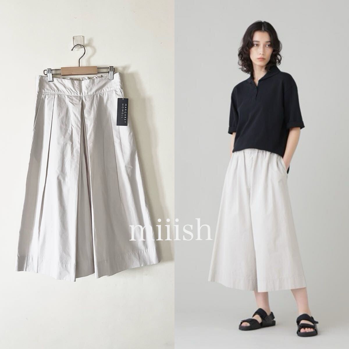 新品タグ付 2024SS MARGARET HOWELL マーガレットハウエル コットンポプリン イージーキュロット 34,100円拍卖