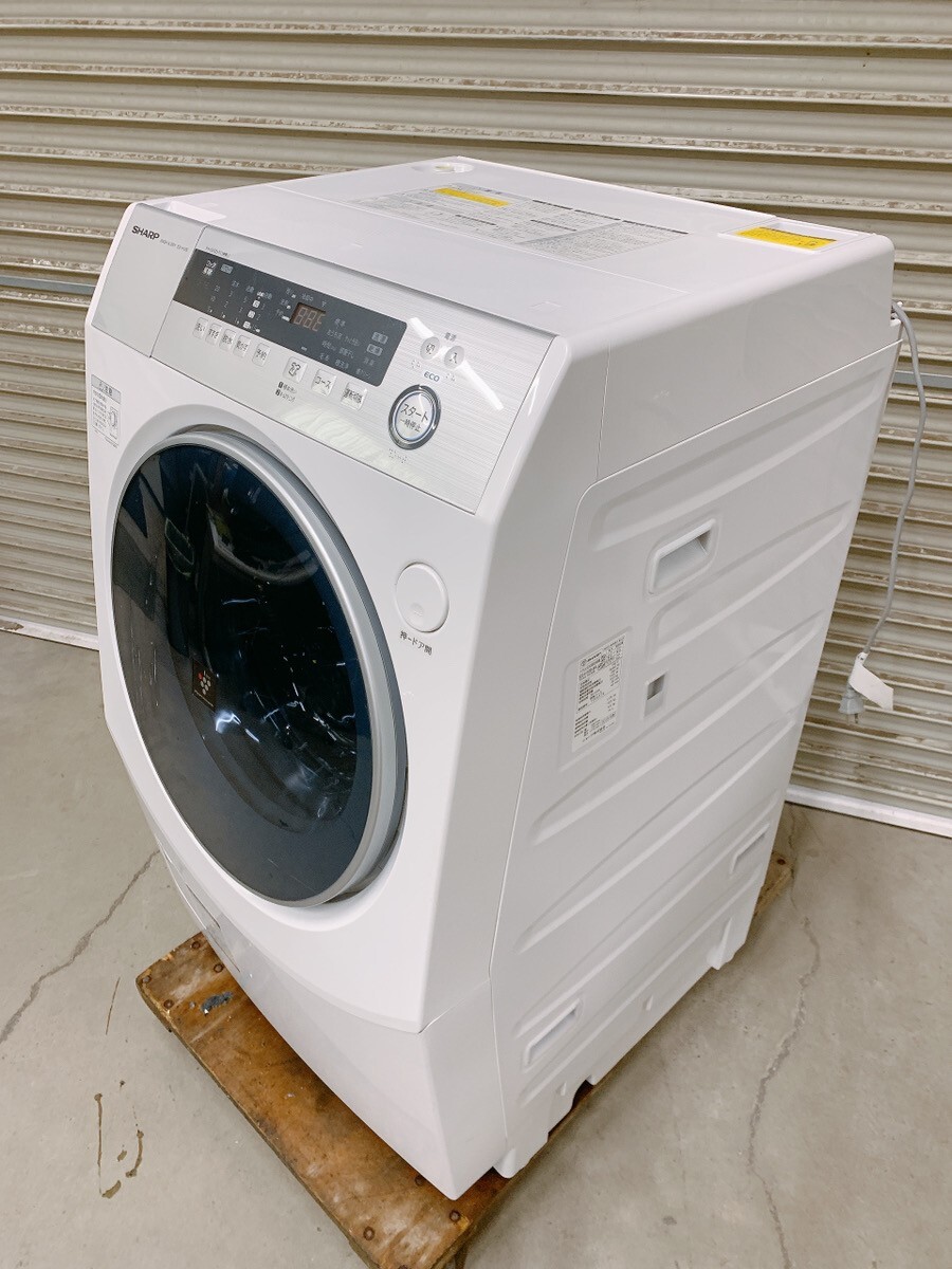 中古 動作OK SHARP シャープ ドラム式洗濯乾燥機 ES-H10B-WL 6.0kg 2018年製 左開き 洗濯機 引取歓迎 茨城県常陸大宮 0702こ4 M 西拍卖