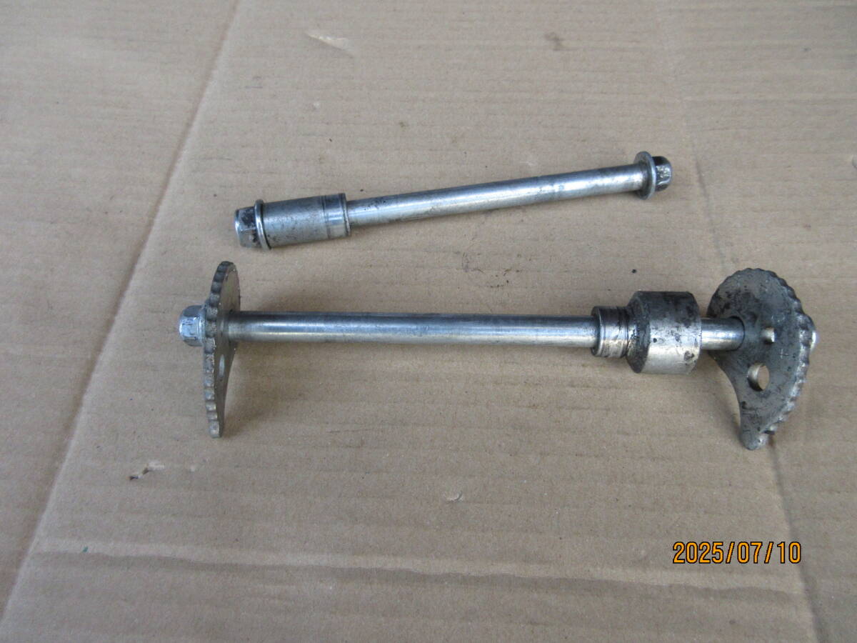 全国送料185円 前後アクスルシャフトセットASSY 100円売切り スズキ セル付き チョイノリ CZ41A X5DBK5 中古パーツ 廃盤品? 入手困難部品拍卖