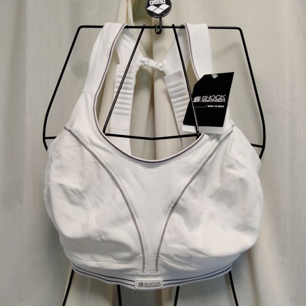 【タグ付未使用新品】75J Shock Absorber スポーツブラジャー 白 250700拍卖