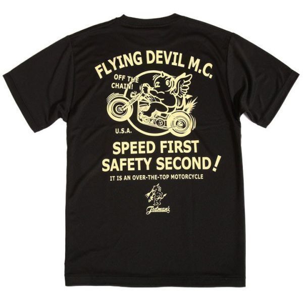 テッドマン TEDMAN ドライTシャツ ブラック【Mサイズ】吸汗速乾 半袖 TDRYT-200 エフ商会 アメカジ メンズ拍卖