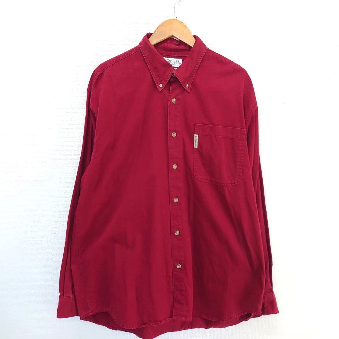 Columbia コロンビア AM7258 00s ボタンダウンシャツ BD 長袖 スリランカ製 L 10109640拍卖