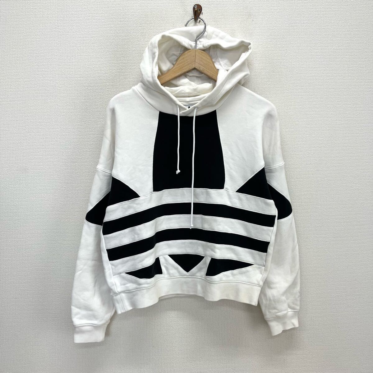 adidas アディダス FS1306 ビッグ トレフォイル プルオーバー パーカー スウェット ロゴ S 10127679拍卖