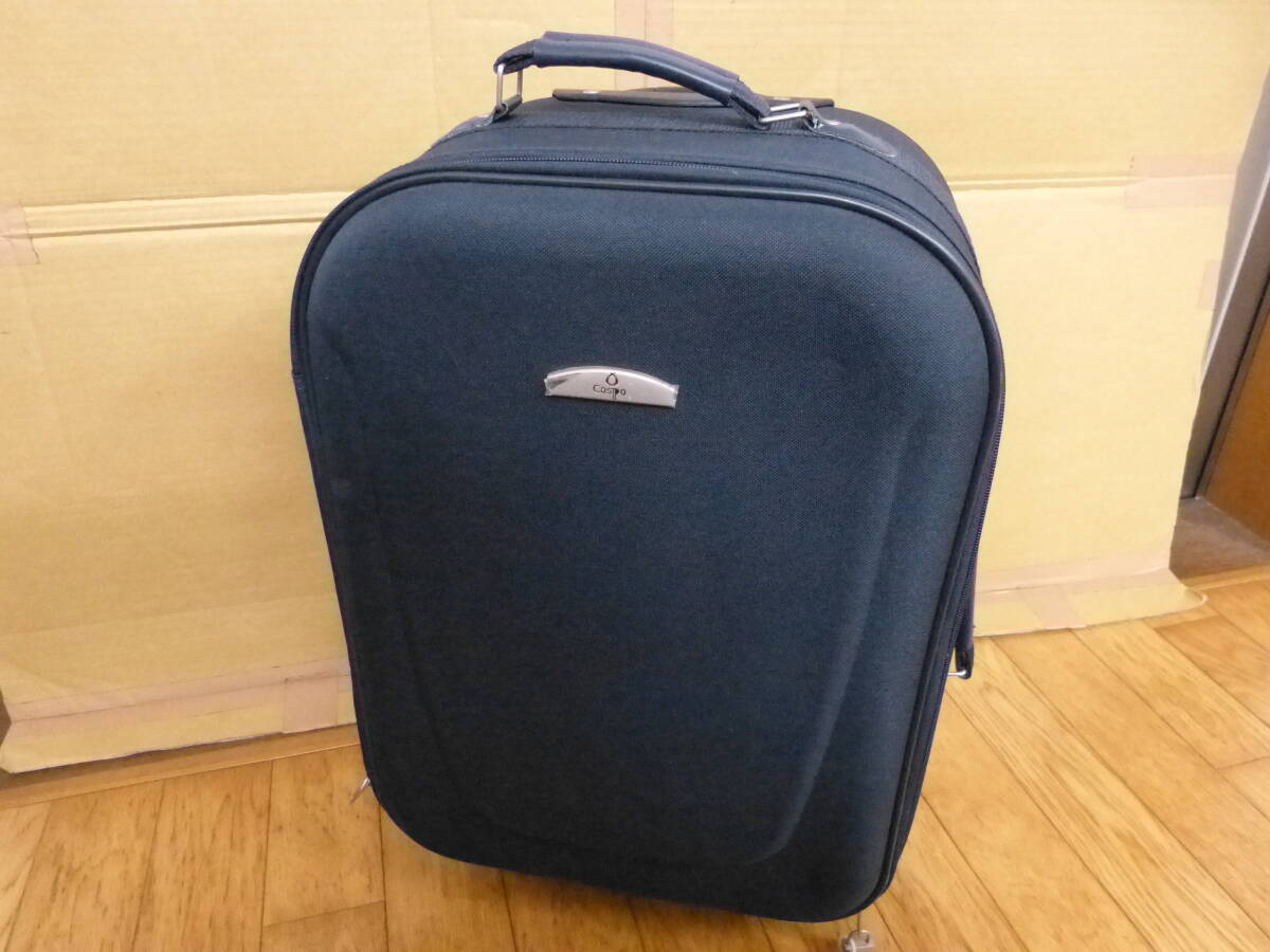 【中古】COSPO キャリーバッグ 紺 ソフトケース 2輪キャスター 中国製拍卖