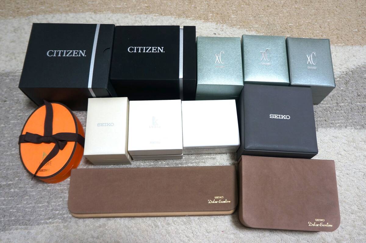 ブランド腕時計 空き箱 ケース まとめ SEIKO CITIZEN 12個拍卖