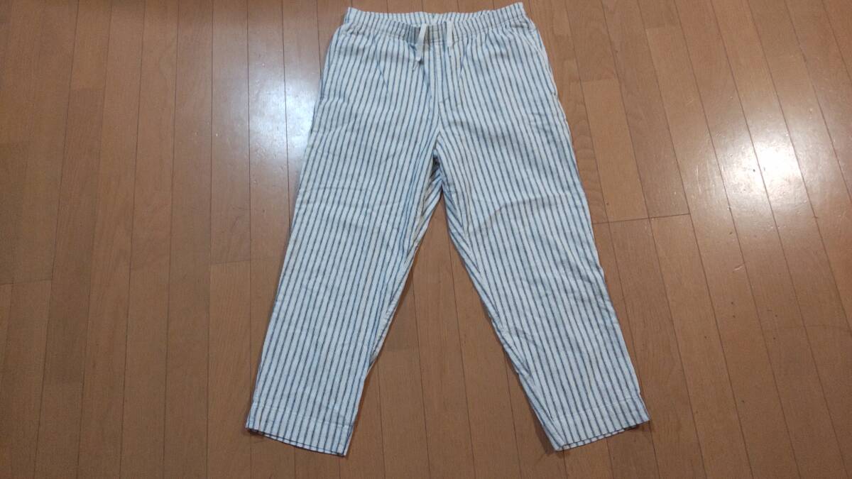 美品GLOBALWORKグローバルワーク 麻混パンツ M半端丈拍卖