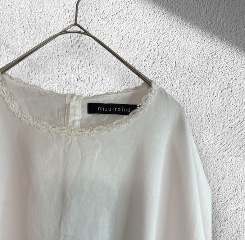 mizuiro ind/ミズイロインド レース襟 Big ブラウス拍卖