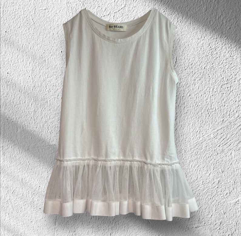 Ray BEAMS/レイビームス チュール ノースリーブカットソー拍卖
