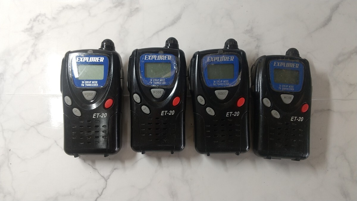 K4227 EXPLORER ET-20トランシーバー4個セット/エクスプローラ/無線機/受信機/ 通電OK 現状品 JUNK 送料無料拍卖