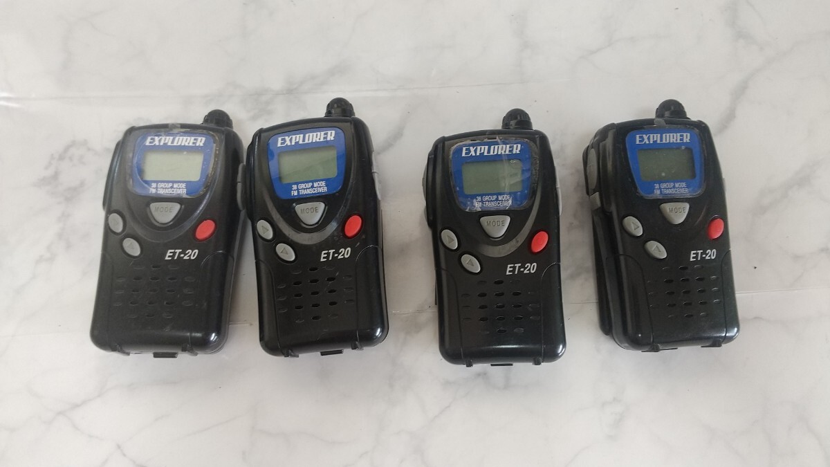K4229 EXPLORER ET-20トランシーバー4個セット/エクスプローラ/無線機/受信機/ 通電OK 現状品 JUNK 送料無料拍卖