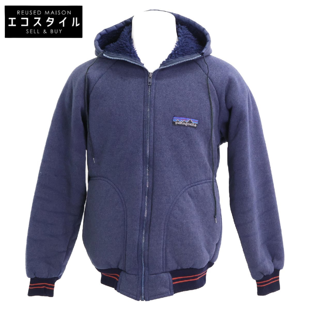 patagonia パタゴニア R無し デカタグ 80s パイル ジップアップ フーディ ジャケット M ネイビー メンズ拍卖