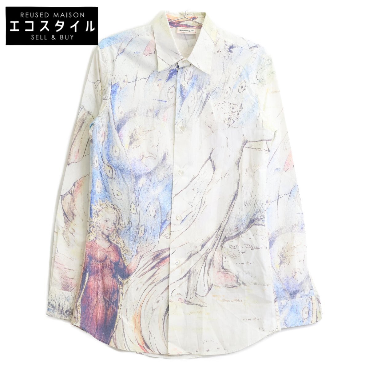 Alexander McQueen アレキサンダーマックイーン ホワイト 総柄シャツ 687530 ホワイト 14+ トップス コットン レディース 中古拍卖