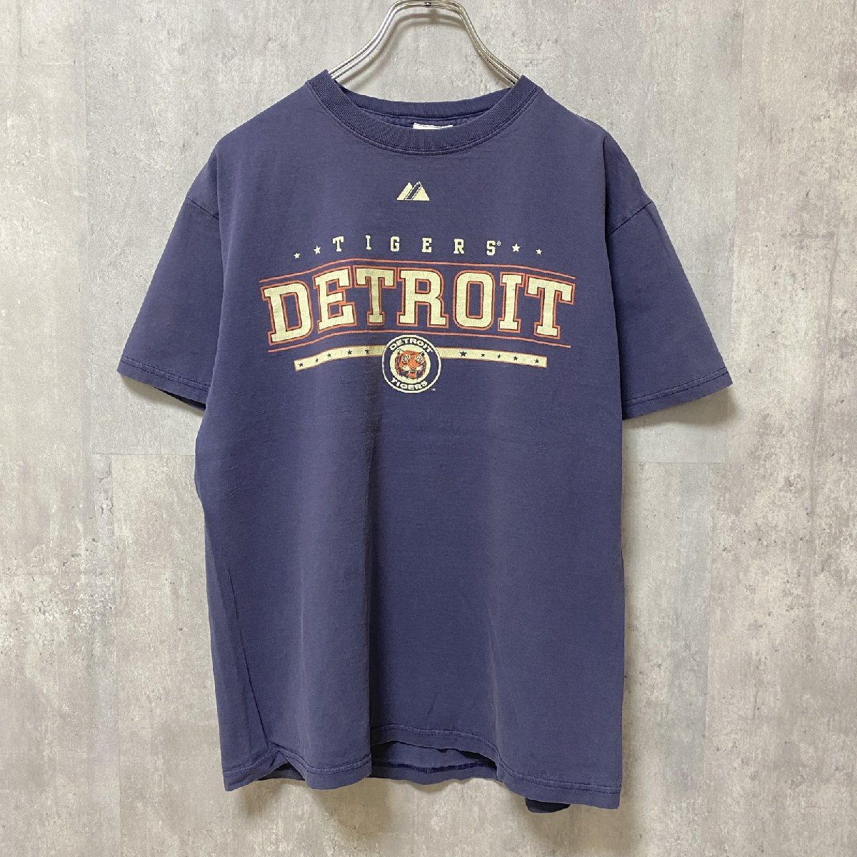 古着 used DETROITTIGERS デトロイトタイガース 半袖ベースボールバックプリントTシャツ MLB Mサイズ拍卖