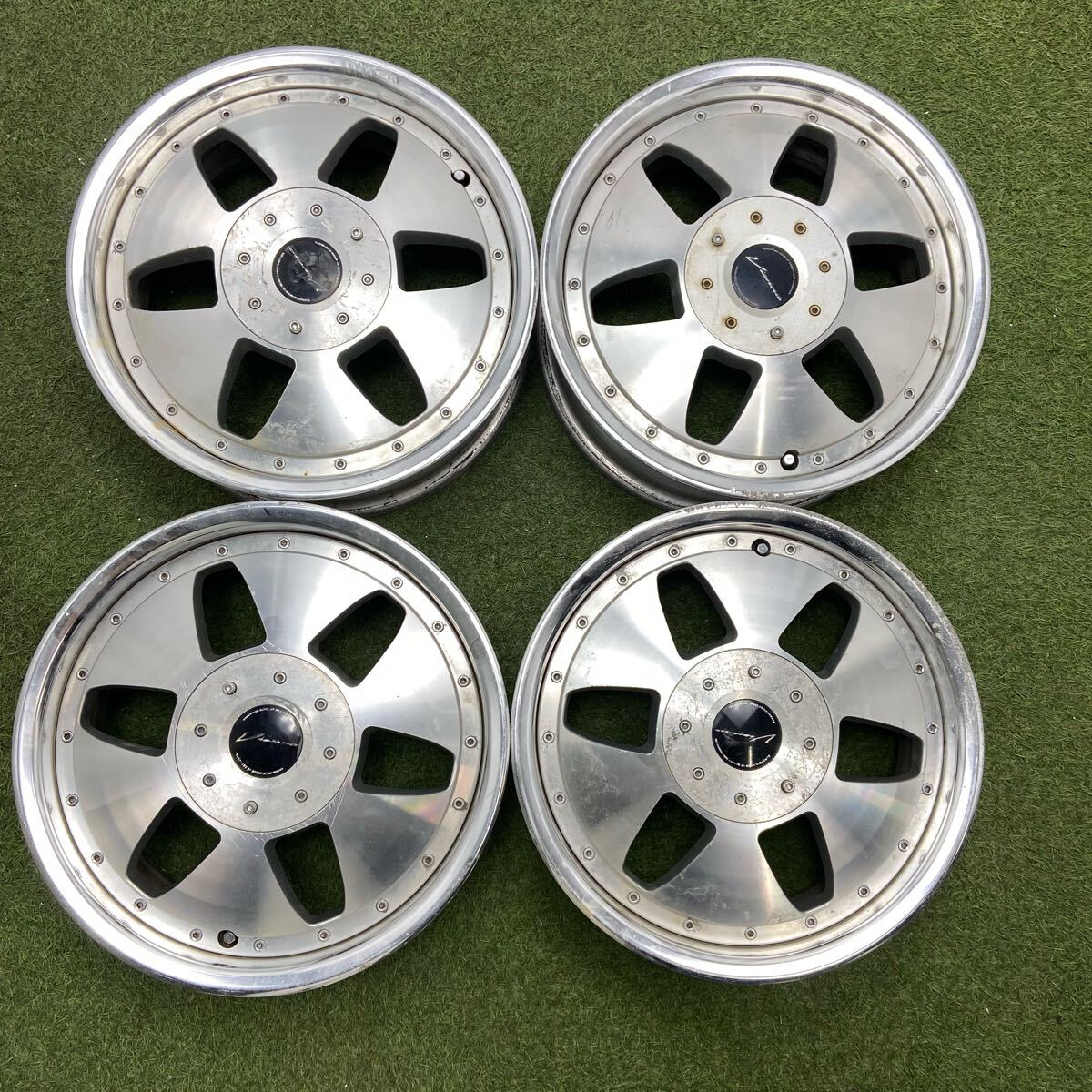 【1016】15インチ 5.5JJ SPEED STAR Vienna ビエナクライス 15×5.5JJ ET+38 PCD100/110 4穴 ハブ径67.5 中古アルミホイール4本拍卖