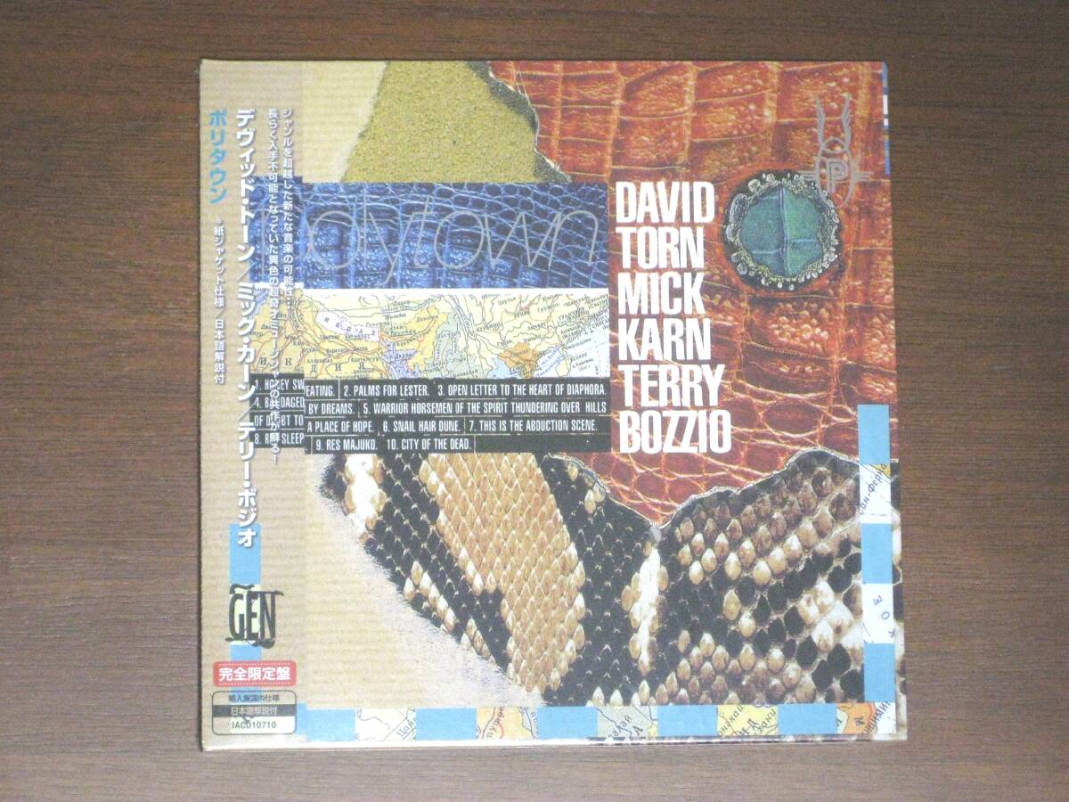 ☆ DAVID TORN, MICK KARN & TERRY BOZZIO トーン, カーン & ボジオ/ POLYTOWN 2021年発売 紙ジャケ CD 国内帯有拍卖