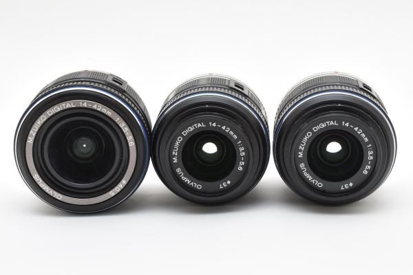 オリンパス OLYMPUS M.ZUIKO 14-42mm F3.5-5.6 ブラック 3本まとめ 動作未確認ジャンク #M20A1386拍卖