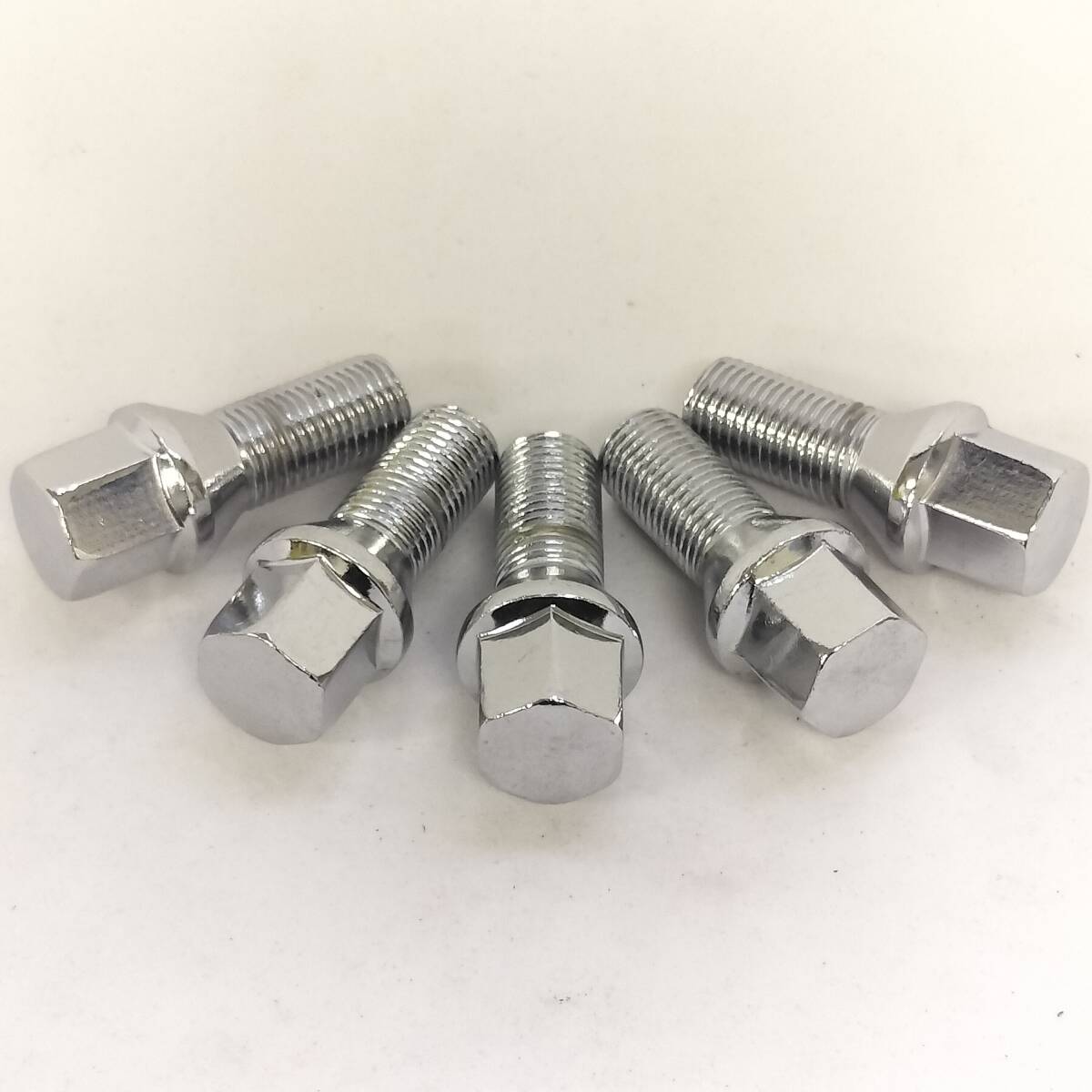 ラグボルト M14xP1.5 17HEX 首下25mm テーパー メッキ 5本セット 新品 ベンツ アウディ ボルボ など 〈1802〉 特価品拍卖